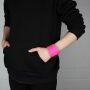 Leather bracelet blank -L- neon-pink