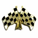 Metal Pin - Checkered Flag - Badge