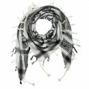 Kufiya - Pentagram white - black - Shemagh - Arafat scarf