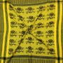 Kufiya - Keffiyeh - Calaveras con huesos grandes amarillo - negro - Pañuelo de Arafat