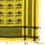 Kufiya - Skulls with bones big yellow - black - Shemagh - Arafat scarf
