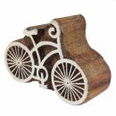 Sello de madera - bicicleta - grande - 7 cm - Madera
