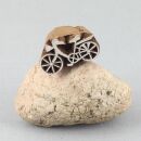 Sello de madera - bicicleta - pequeño - 3.5 cm - Madera
