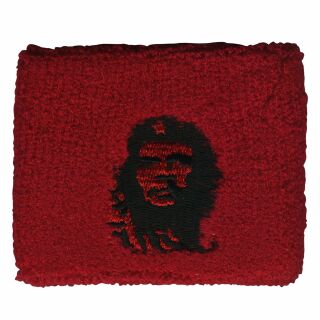 Polsino - Fascia da polso tergisudore ricamata - Che Guevara - rosso - nero
