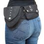 Riñonera - Jerry - negro - Cinturón con bolsa - Cangurera con varios bolsillos