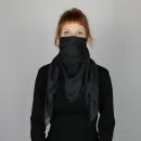Cotton Scarf - grey - anthracite - squared kerchief