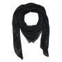 Cotton Scarf - grey - anthracite Lurex silver - squared kerchief