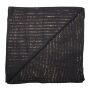 Cotton Scarf - grey - anthracite Lurex gold - squared kerchief