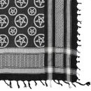 Kufiya - Keffiyeh - Pentagrama negro - blanco - Pañuelo de Arafat