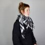 Kufiya - Pentagram black - white - Shemagh - Arafat scarf