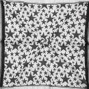 Kufiya - Stars large & small black - white - Shemagh - Arafat scarf
