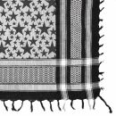 Kufiya - Stars large & small black - white - Shemagh - Arafat scarf