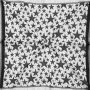 Kufiya - Keffiyeh - Estrellas grandes y pequeñas negro - blanco - Pañuelo de Arafat