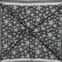 Kufiya - Keffiyeh - Estrellas grandes y pequeñas gris - negro - Pañuelo de Arafat