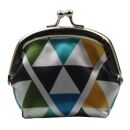 70s Up Purse Small clip - Coloured Triangles - Money pouch