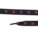 Shoelaces - Star black-red - approx. 110 x 2 cm