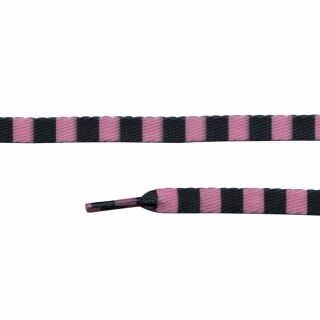 Schnürsenkel - rosa-schwarz Vierecke - ca. 110 x 1 cm - Schuhband