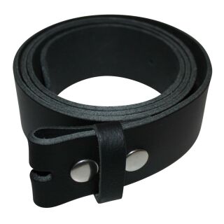 Cinturón de cuero - negro - 4cm - 145 cm