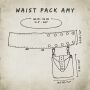 Gürteltasche - Amy - Muster 02 - Gürtelband mit abnehmbarer Tasche