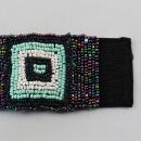 Bracelet - arm jewellery - wide with beads - velcro fastener - black