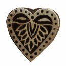 Sello de madera - corazón - 3 cm - Madera