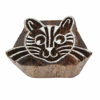 Sello de madera - gato 01 - 3 cm - Madera