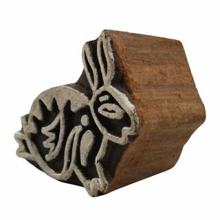 Timbro in legno - coniglio 01 - 4,5 cm - Legno