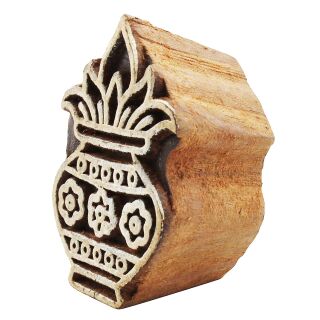 Wooden Stamp - Flower Vase - 1,7 inch - Stamp made of wood