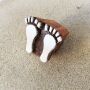 Wooden Stamp - Feet - 1,2 inch - Stamp made of wood