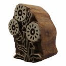 Wooden Stamp - Flowers - 1,9 inch - Stamp made of wood