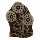 Wooden Stamp - Flowers - 1,9 inch - Stamp made of wood