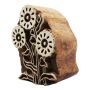 Wooden Stamp - Flowers - 1,9 inch - Stamp made of wood