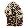 Wooden Stamp - Flowers - 1,9 inch - Stamp made of wood