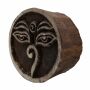 Stempel aus Holz - Buddha eyes - 5 cm - Holzstempel