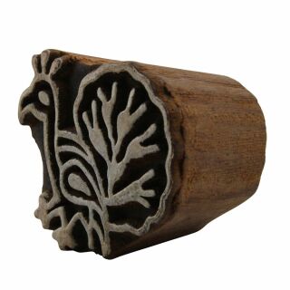 Sello de madera - pavo real - 3,5 cm - Madera
