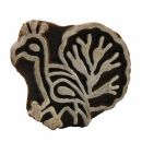 Wooden Stamp - Peacock - 1,3 inch - Stamp made of wood