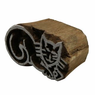 Stempel aus Holz - Katze 02 - 4,5 cm - Holzstempel
