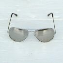 Aviator Sunglasses - L - silver mirrored