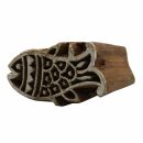 Timbro in legno - pesce - sinistra - 5 cm - Legno