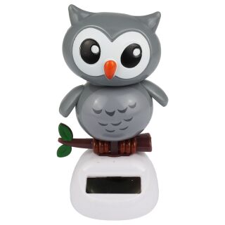 Figura asintiendo con la cabeza Solar - Búho - gris