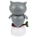 Figura asintiendo con la cabeza Solar - Búho - gris