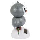 Figura asintiendo con la cabeza Solar - Búho - gris