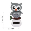 Figura asintiendo con la cabeza Solar - Búho - gris