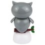 Figura asintiendo con la cabeza Solar - Búho - gris