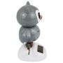 Figura asintiendo con la cabeza Solar - Búho - gris