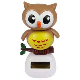 Solar Wobble Figure - Owl - beige