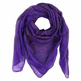 Sciarpa di cotone - Modello dallIndia 1 - viola 2 - foulard quadrato
