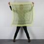 Cotton Scarf - Indian pattern 1 - yellow light - squared kerchief