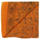 Cotton Scarf - Indian pattern 1 - orange - squared kerchief