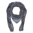 Cotton Scarf - Indian pattern 1 - blue light - squared...
